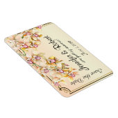 ピーチオーキッドウォーターカラーポシュウェディングザデイト マグネット (右側)