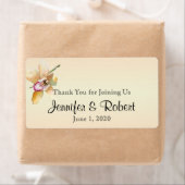 ピーチオーキッドウォーターカラーポスウォーターボトルラベル ラベル (インサイチュ)