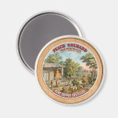 ピーチオーチャードバーボンスティルヴィンテージラベル マグネット (正面/裏面)