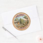 ピーチオーチャードバーボンスティルヴィンテージラベル ラウンドシール (封筒)