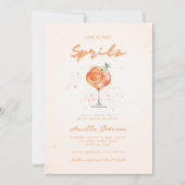 ピーチカクテルラブアットファーストスピリッツブライダルシャワー 招待状 (正面)