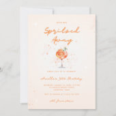 ピーチカクテル遠くにスプリッツ30歳の誕生日パーティー 招待状 (正面)