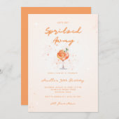 ピーチカクテル遠くにスプリッツ30歳の誕生日パーティー 招待状 (正面/裏面)