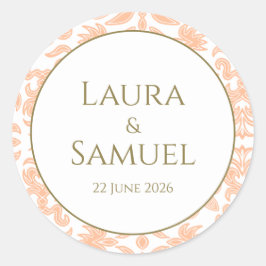 ピーチカスタマイズ結婚式用シール ラウンドシール