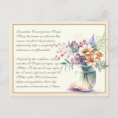 ピーチカソリック祈りの言葉メアリヴァージン ポストカード (正面)