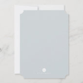 ピーチカッコいいウォーター色花模様エンジェルウィングスバプテスマ 招待状 (裏面)