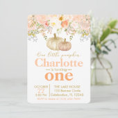 ピーチカボンプキンガールズ秋誕生日招待状 招待状 (スタンド正面)