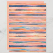 ピーチカラーパステルストライプ紙 (正面/裏面)