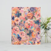 ピーチカラーパステルフローラスクラップブック紙 (スタンド正面)