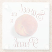 ピーチガラスコースター ガラスコースター (裏面)