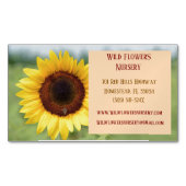 ピーチガーデナーランドシャープヒマワリ マグネット名刺 (正面)