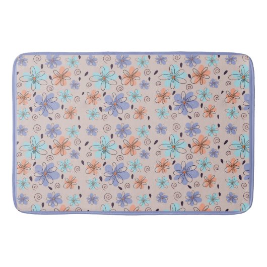 ピーチガーデンフローラ春パターン バスマット (正面)