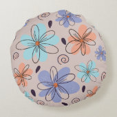 ピーチガーデンフローラ春パターン ラウンドクッション (裏面)