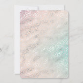 ピーチガーリーアクア絞り染めシルバーヒョウ 招待状 (裏面)