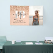 ピーチガーリーグリッターチック18バースデコール 横断幕 (トレードショー)