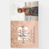 ピーチガーリーグリッターチック18バースデコール 横断幕 (縦)