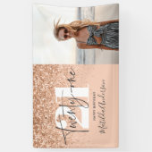 ピーチガーリーグリッターチック21バースデコール 横断幕 (縦)