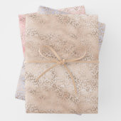 ピーチガーリーグーム金ゴールドヒョウ印刷ウォーターカラー ラッピングペーパーシート (インサイチュ)