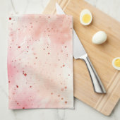 ピーチガーリーピンク抽象芸術 キッチンタオル (四つ折り)