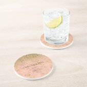 ピーチガーリー金ゴールドヒョウグリッター コースター (側面)