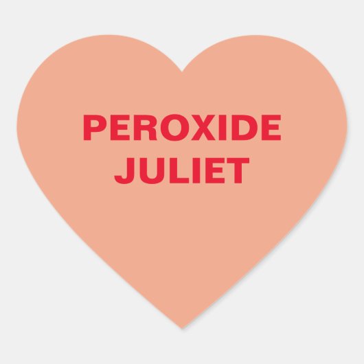 ピーチキャンディハート ハートシール (正面)