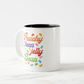 ピーチキーンゼリー豆イースターキャンディレトロ ツートーンマグカップ (正面左)