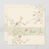 ピーチクリームとピンク サンキューカード (正面/裏面)