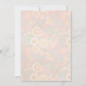 ピーチクリームと赤面春金ゴールド結婚スクリプト 招待状 (裏面)