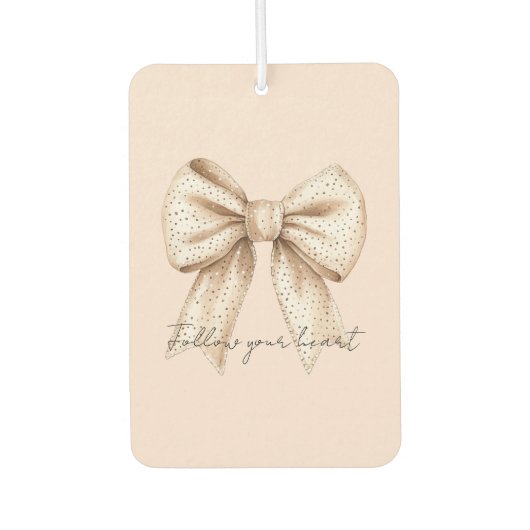 ピーチクリームの弓 カーエアーフレッシュナー (正面)