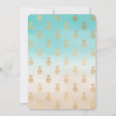 ピーチクリームアクアオンブルゴールドパイナップル 招待状 (裏面)
