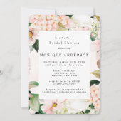 ピーチクリームアジンジーズチューリップブライダルシャワー 招待状 (正面)