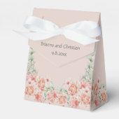 ピーチクリームアンドセージグリーンロマンチックフローラ園 フェイバーボックス (正面サイド)