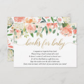 ピーチクリームグリーン春フローラベビー用ブック エンクロージャーカード (正面/裏面)