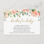 ピーチクリームグリーン春フローラベビー用ブック エンクロージャーカード (正面)