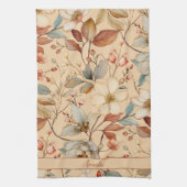 ピーチクリームコテージコアウォーターフローラ キッチンタオル (縦)