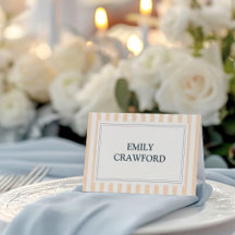 ピーチクリームストライプの結婚式