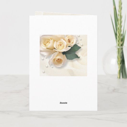 ピーチクリームバラハート50周年結婚を迎える カード (裏面)