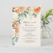 ピーチクリームフローラユーカリリハーサルディナー 招待状 (スタンド正面)