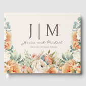 ピーチクリームフローラユーカリ結婚プトゥス ゲストブック (正面)