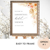 ピーチクリームブライダルシャワー/ブランチウェルカムサイン ポスター