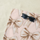 ピーチクリームボウ誕生日 ビーチタオル (インサイチュ)