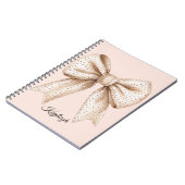 ピーチクリームボウ ノートブック (左側)