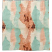 ピーチクリームミント女性のカーボーイコウィド シャワーカーテン (正面)