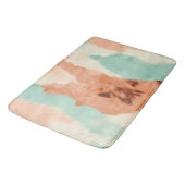 ピーチクリームミント女性のカーボーイコウィド バスマット (アングル)