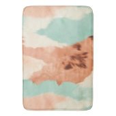 ピーチクリームミント女性のカーボーイコウィド バスマット (正面縦)