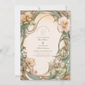 ピーチクリーム開花結婚ズ 招待状 (正面)