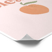 ピーチクリーンレトロヴィンテージフォント ポスター (角)