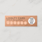 ピーチグラディエント幾何メッシュパターンのカスタムロゴ ロイヤリティカード (正面)