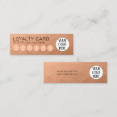 ピーチグラディエント幾何メッシュパターンのカスタムロゴ ロイヤリティカード (正面/裏面)