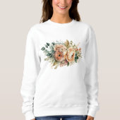 ピーチグリーナリーボタニカルウォーターフローラブーケ スウェットシャツ (正面)